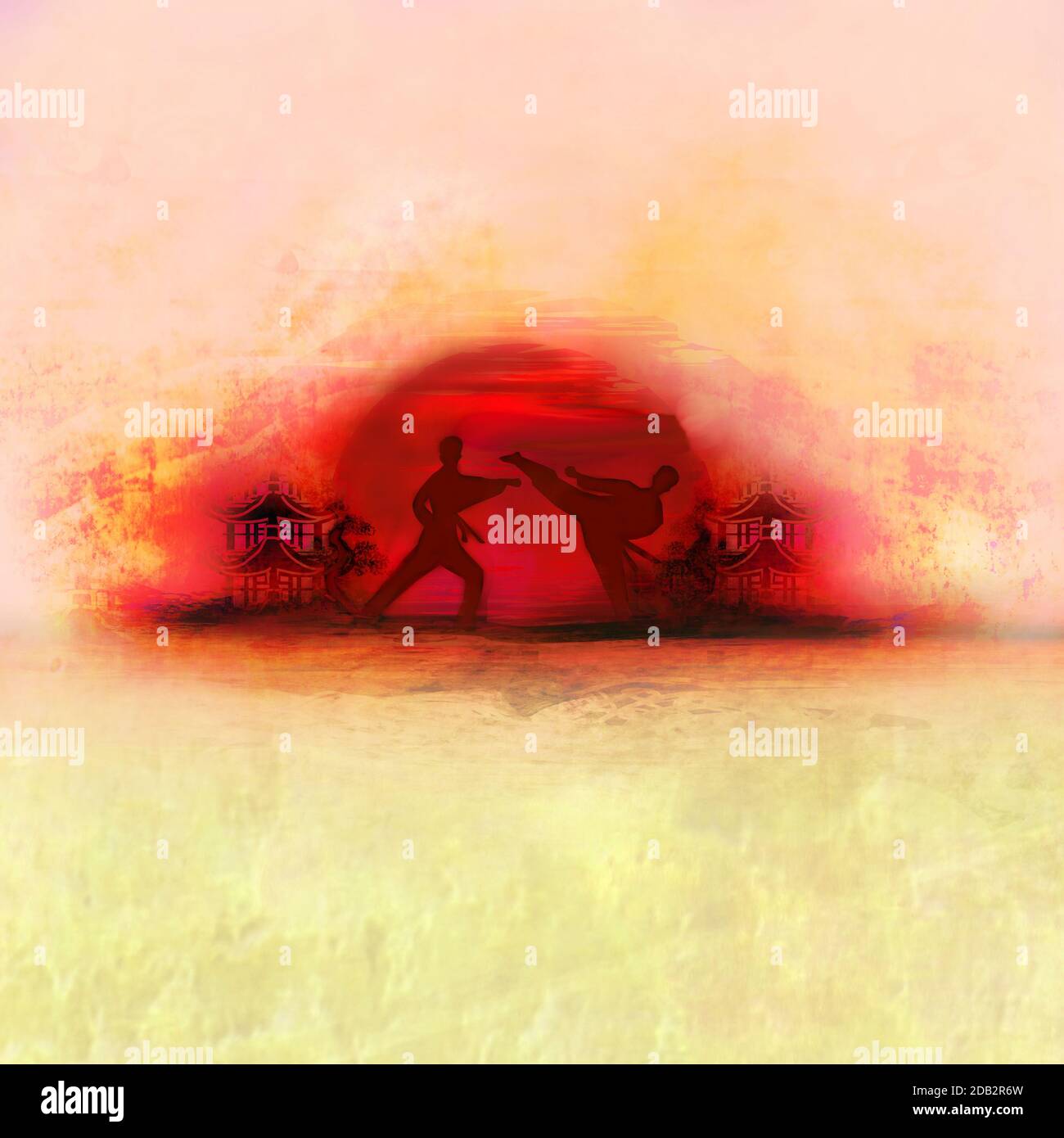 Karate Berufe - Abstraktion Karte Stockfoto