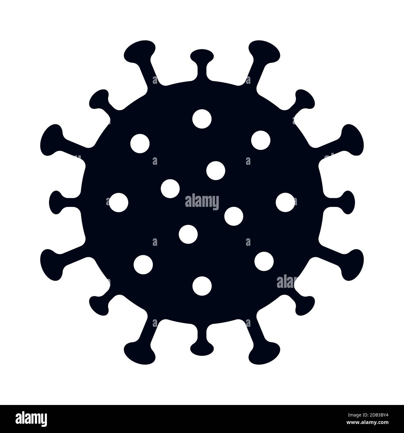 Corona-Virus-Vektor-Illustration-Symbol. Symbol für Infektionswarnung Stock Vektor