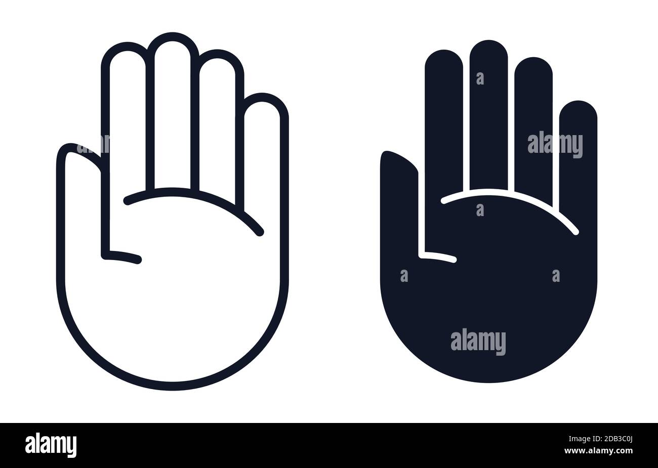 Symbol für Symbole für Handanschlag Vektordarstellung Symbol Stock Vektor