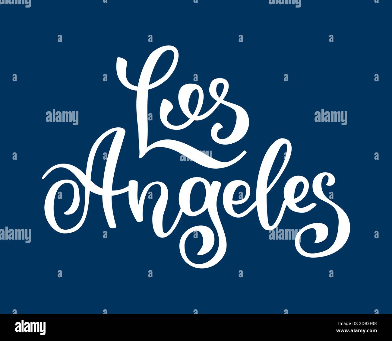 Handbeschriftetem Los Angeles. Vorlage für Karte, Poster, Druck. Stock Vektor