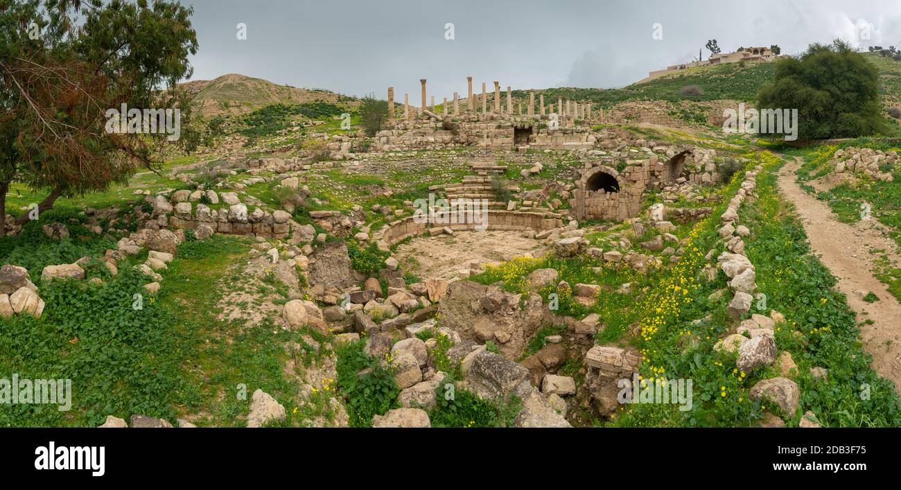 Decapolis Stadt Pella, Tabqet Fahel, Jordanien Stockfoto