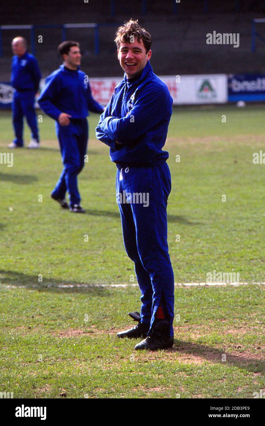 Gescannt 35 mm Verbündeter McCoist im Rugby Park Kilmarnock 1986 Zoll Trainingssäsion Stockfoto