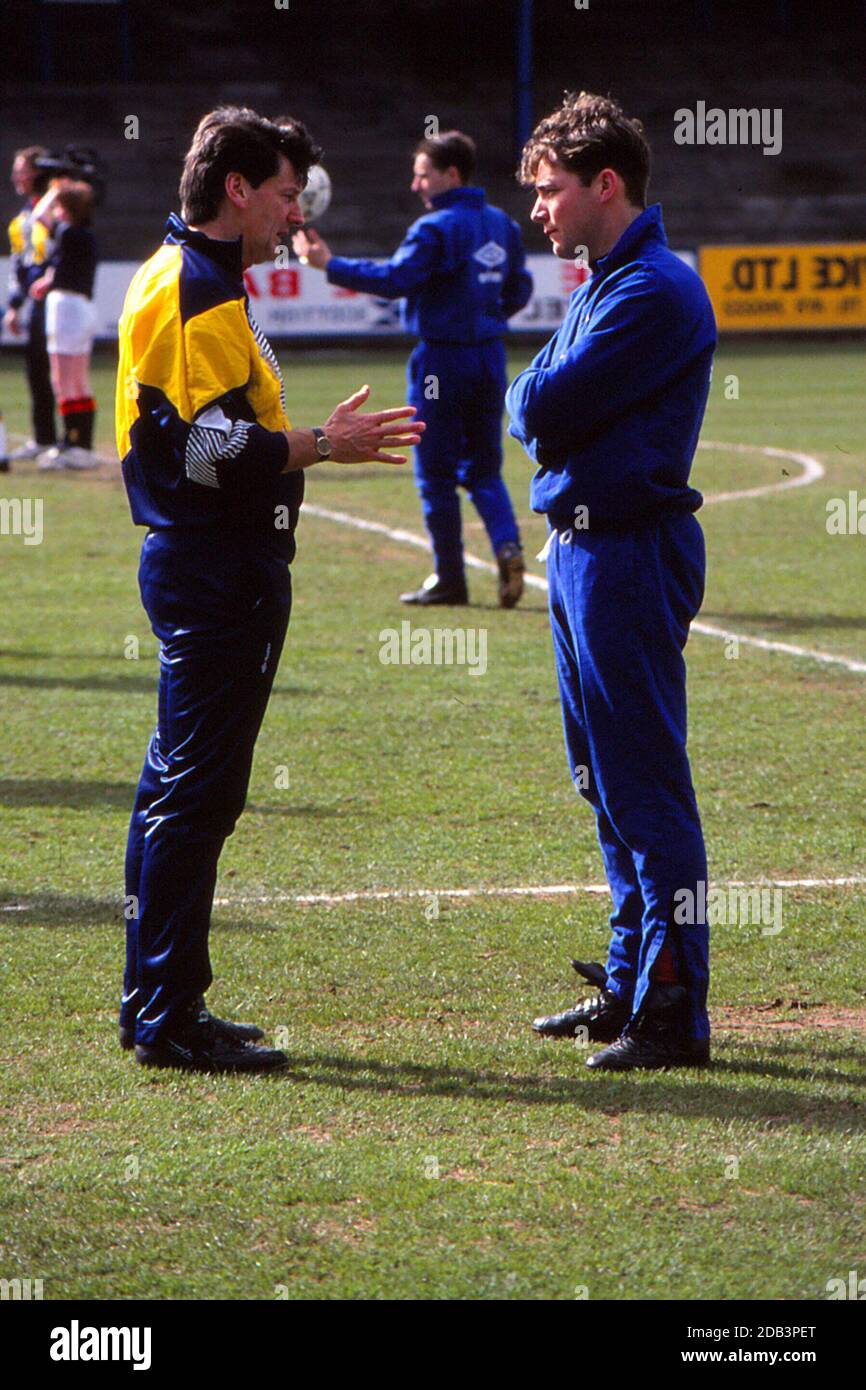Gescannt 35 mm Verbündeter McCoist im Rugby Park Kilmarnock 1986 Zoll Trainingssäsion Stockfoto