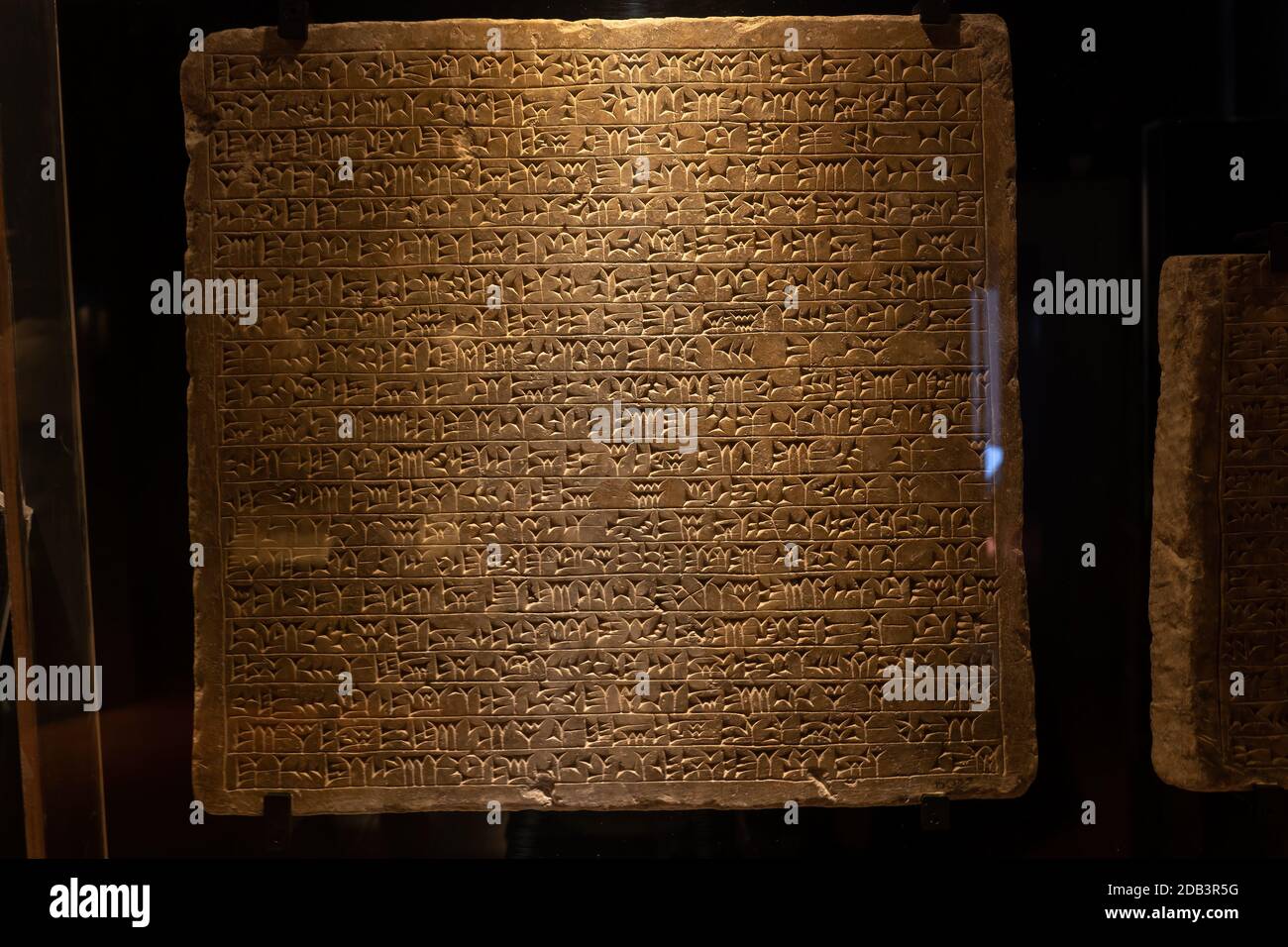 Inschrift von Sargon II. Aus dem Inneren Hof des Königspalastes Sargon II. In Khorsabad, neo-assyrische Periode, 721-705 v. Chr. in den Vatikanischen Museen, Rom, I Stockfoto