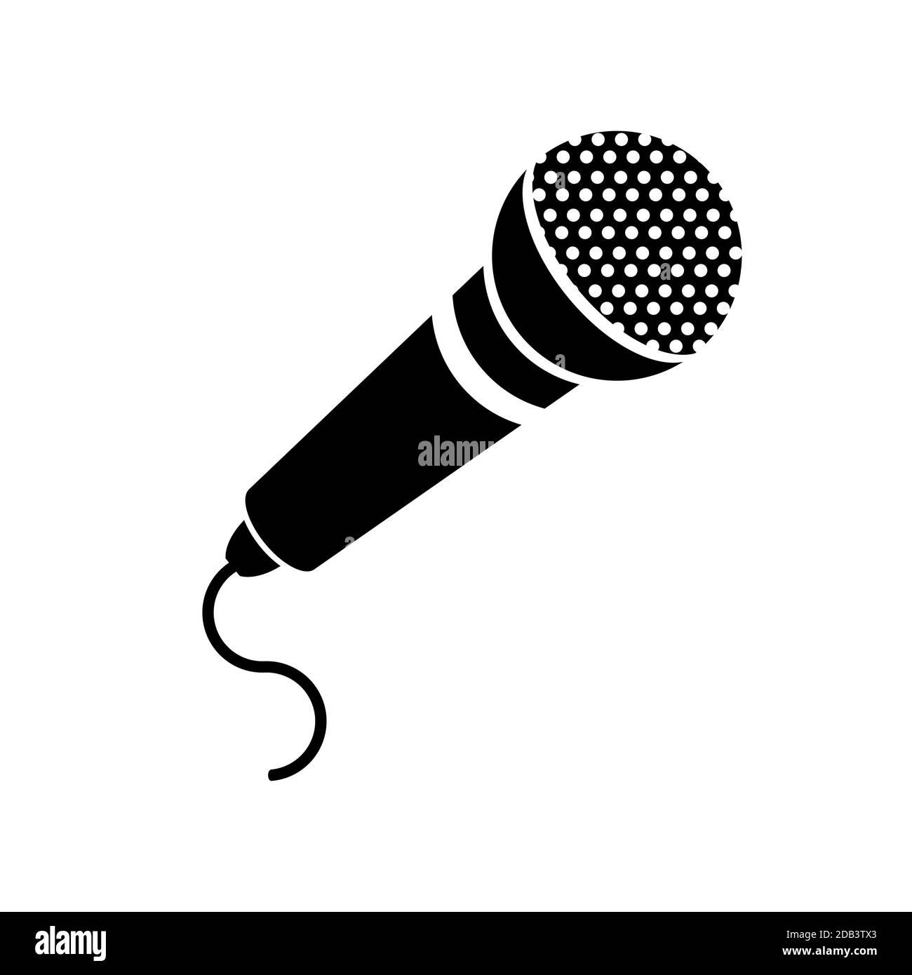 Retro Mikrofon Symbol isoliert auf weißem Hintergrund Stockfotografie -  Alamy
