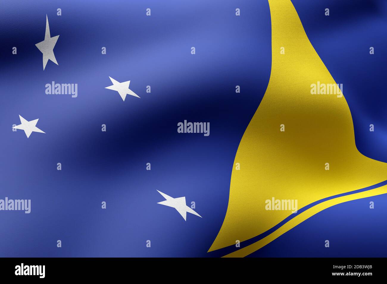 3D-Rendering von Tokelau flag waving Stockfoto