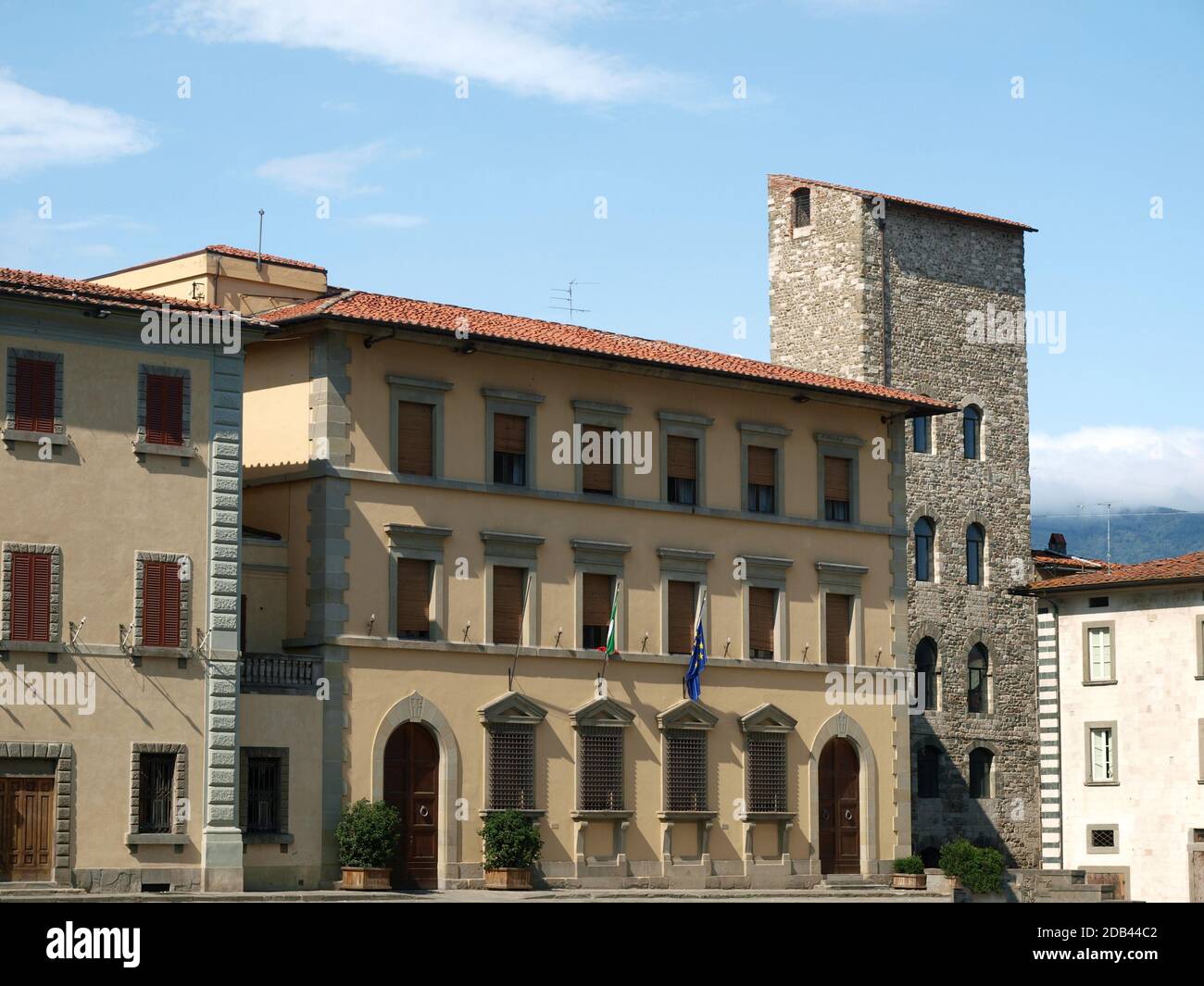 Gebäude am Domplatz - Pistoia, Toskana, Italien Stockfoto