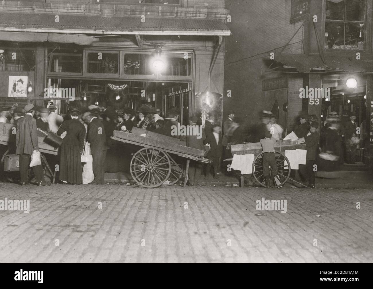 Spät in die Nacht. Boston Markt... Stockfoto