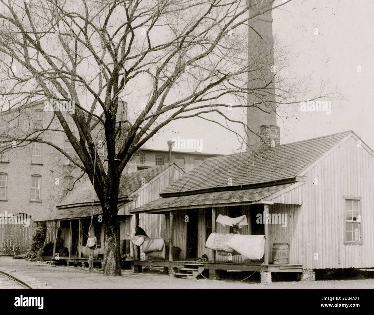 Wohnbedingungen, Floyd Cotton Mill.. Stockfoto