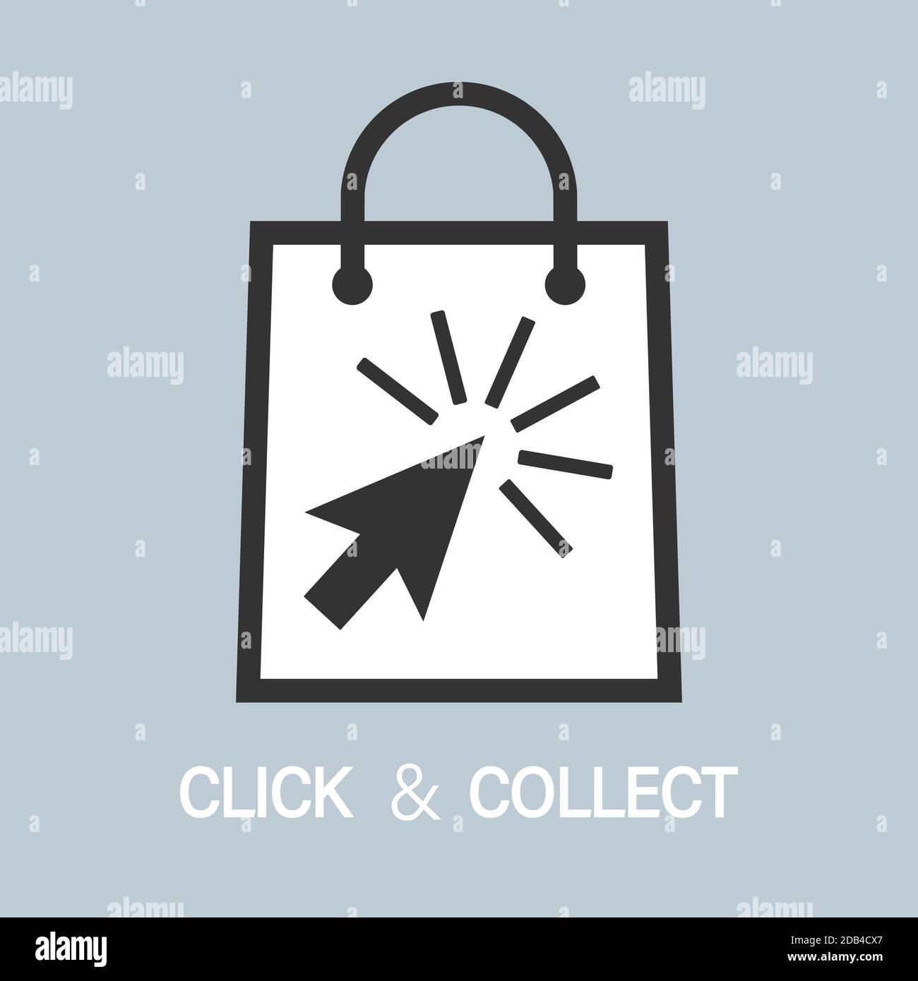 Kaufen Sie online und abholen im Geschäft, klicken und sammeln Konzept Vektor Illustration Stock Vektor