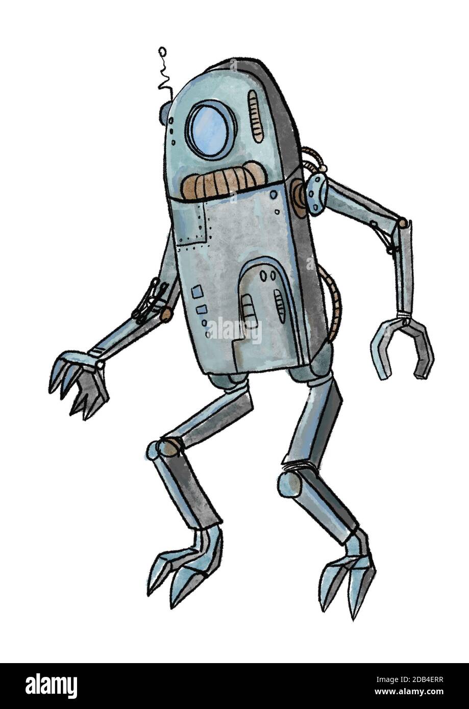 Roboter-Charakter-Abbildung Stockfoto