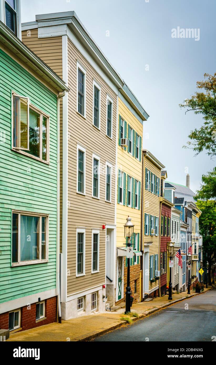 Historisches Bunker Hill Nachbarschaft in Charlestown, Massachusetts Stockfoto