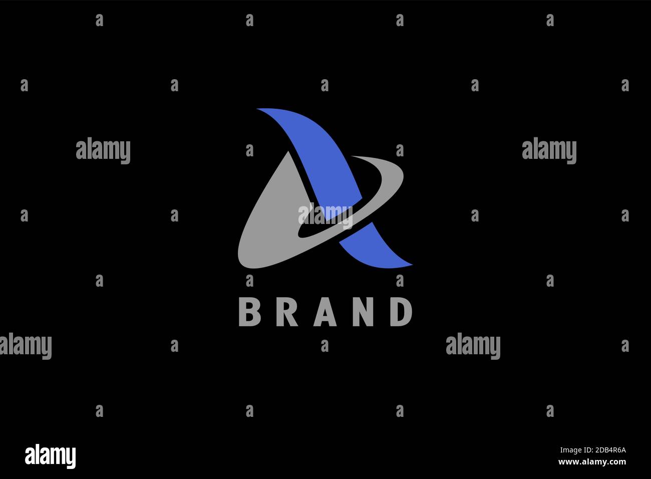 Abstrakter Buchstabe EIN Logo Design Konzept Vorlage, isoliert auf schwarzem Hintergrund. Stock Vektor