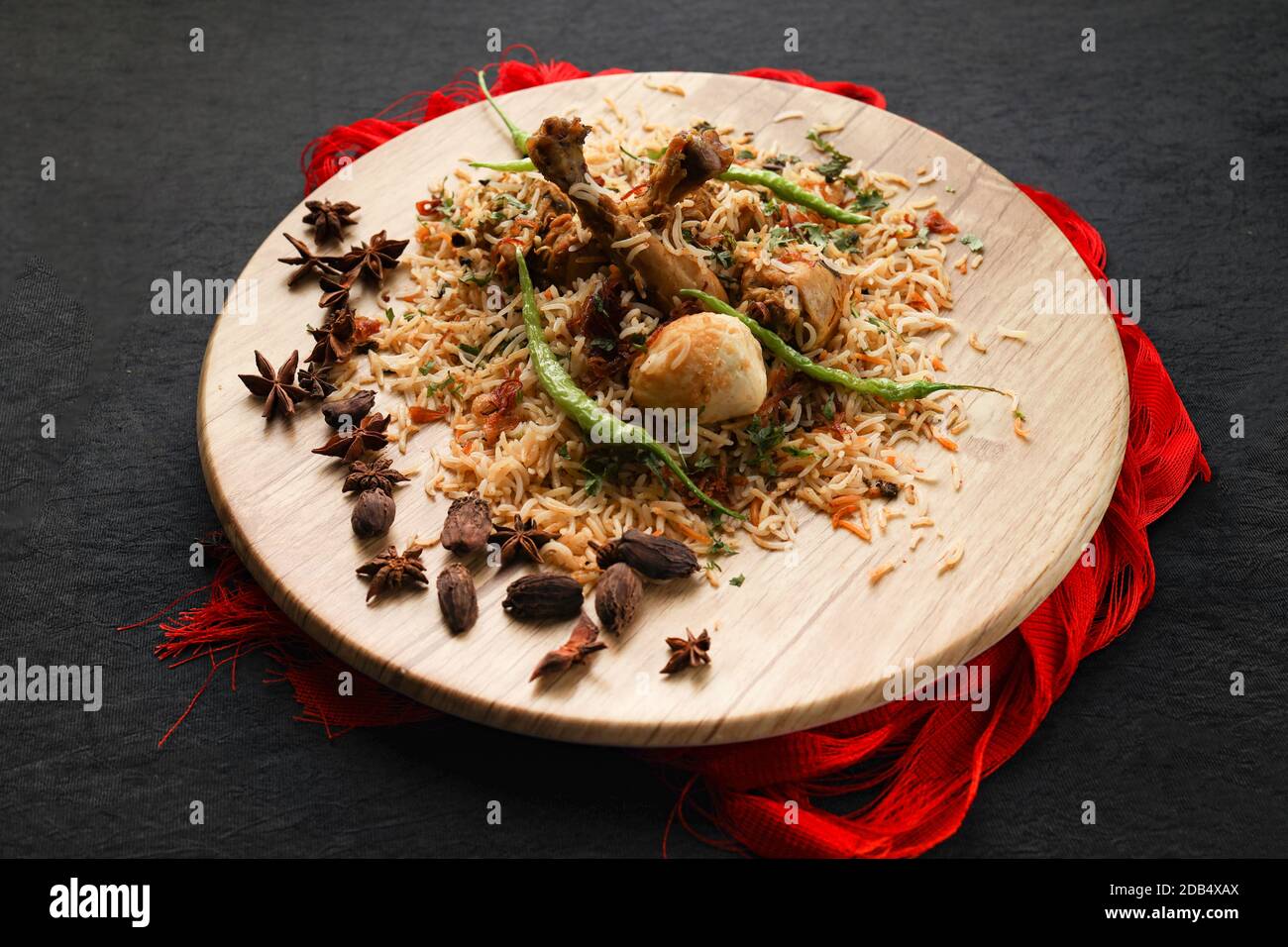 Traditionelles Biryani - Indisches Mughalai-Essen Stockfoto