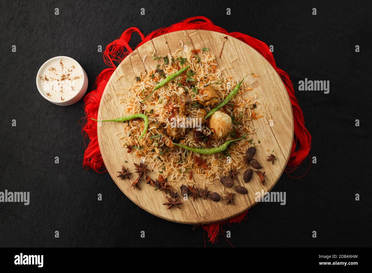 Traditionelles Biryani - Indisches Mughalai-Essen Stockfoto
