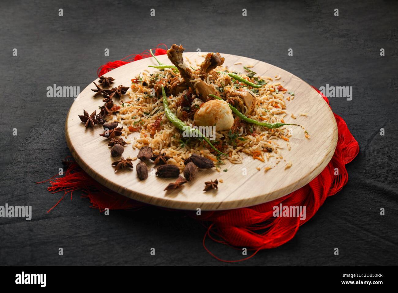 Traditionelles Biryani - Indisches Mughalai-Essen Stockfoto