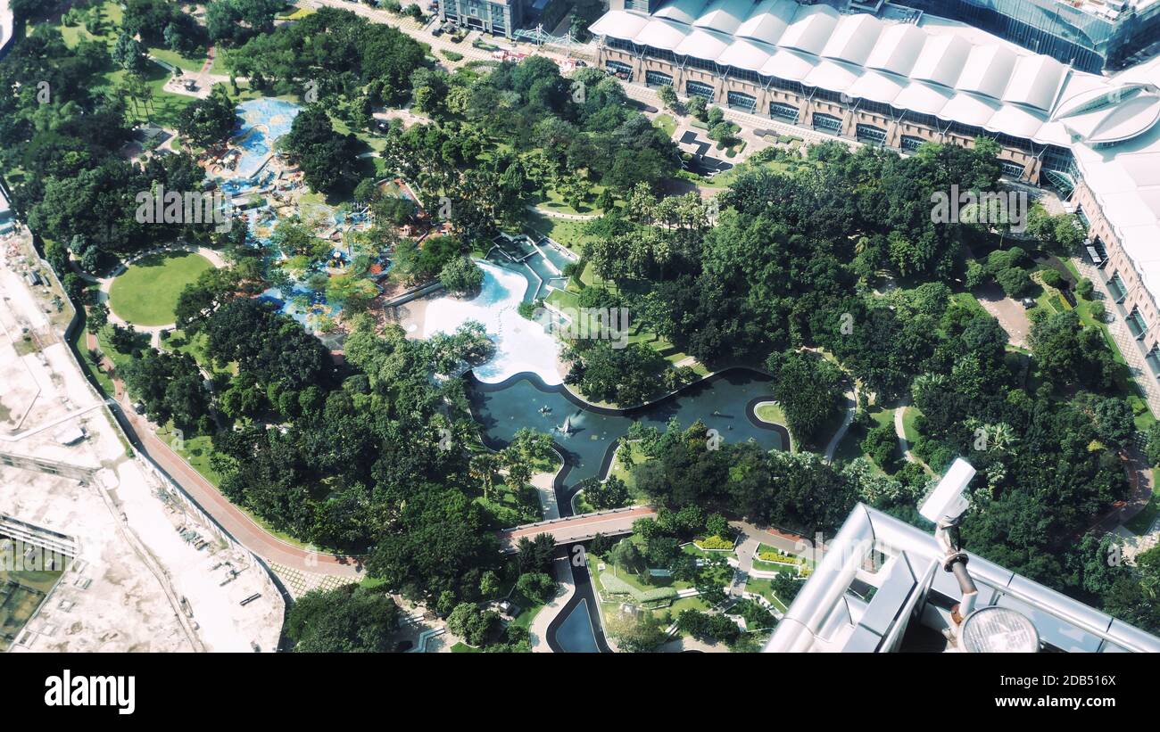 Eine wunderschöne Luftaufnahme des Stadtzentrums von Kuala Lumpur Stockfoto