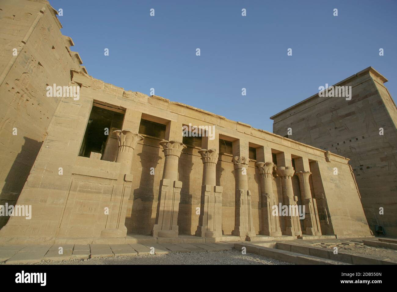 PHILAE TEMPEL, ÄGYPTEN Stockfoto