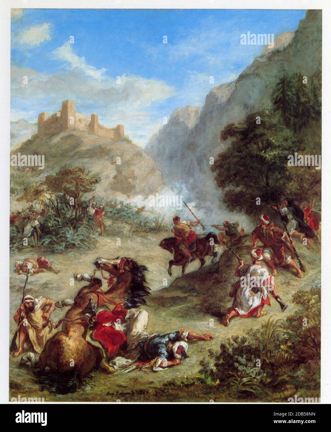 Eugène Delacroix. 1798-1863. Die Erhebung arabischer Steuern Stockfoto