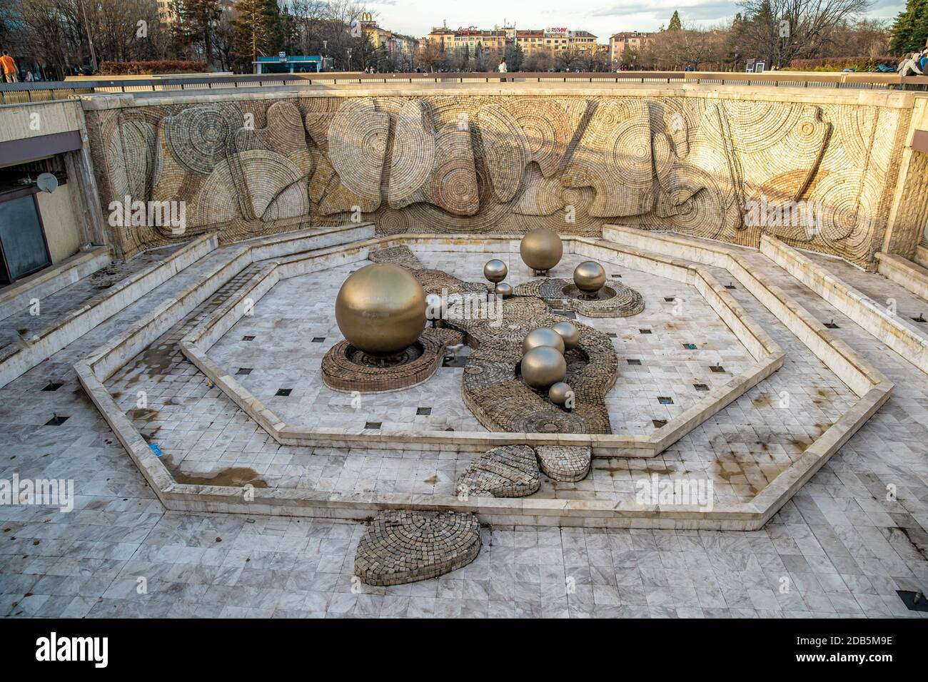 Sofie - 2. März 2020: Straße der Hauptstadt Bulgariens Stockfoto