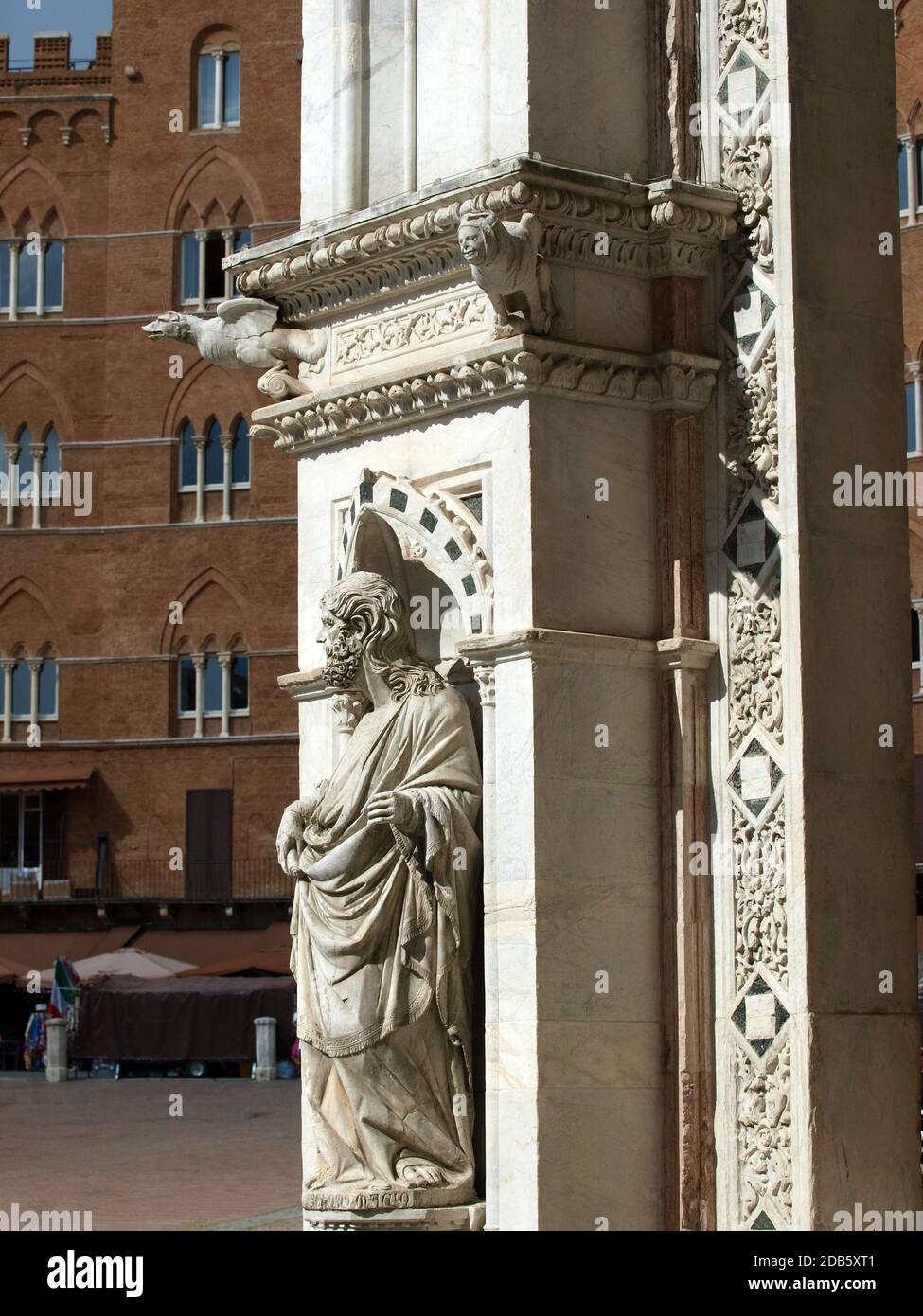 Siena - wunderbar Capella di Piazza Palazzo Pubblico eingerichtet Stockfoto