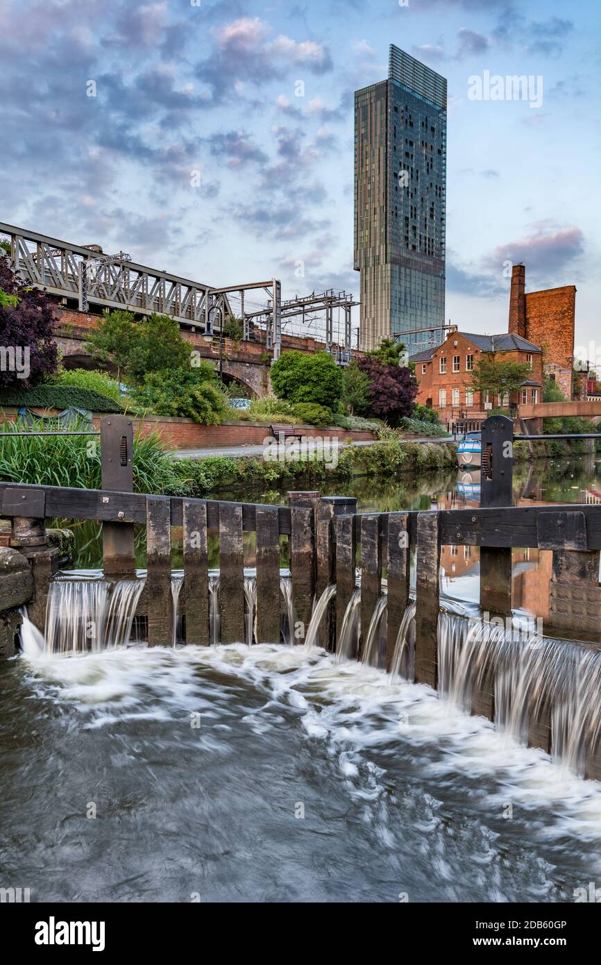Castlefield Canal, Manchester, Großbritannien. Stockfoto