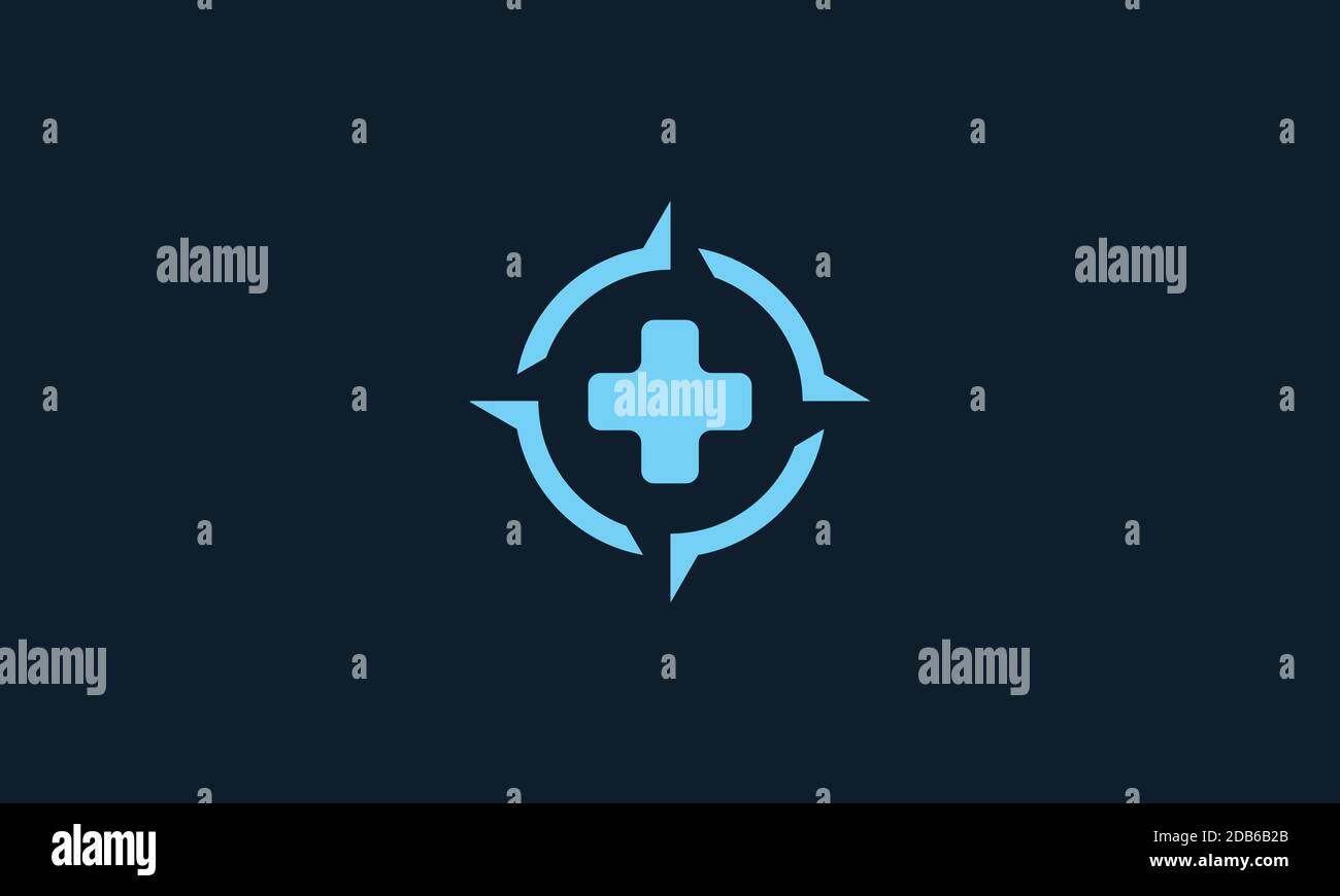 Medizinische Gesundheit Krankenhaus Kreuz mit modernen Kompass Form Logo-Symbol vektorgrafik Design Stock Vektor