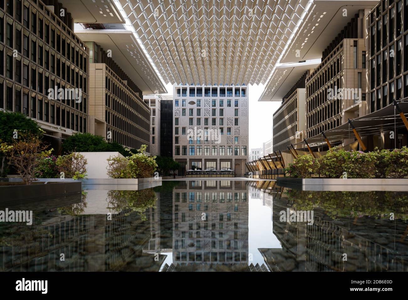 Msheireb Downtown Doha ist die weltweit erste nachhaltige Stadterneuerung Projekt, das das alte Geschäftsviertel mit einem neuen belebt Architektur Stockfoto