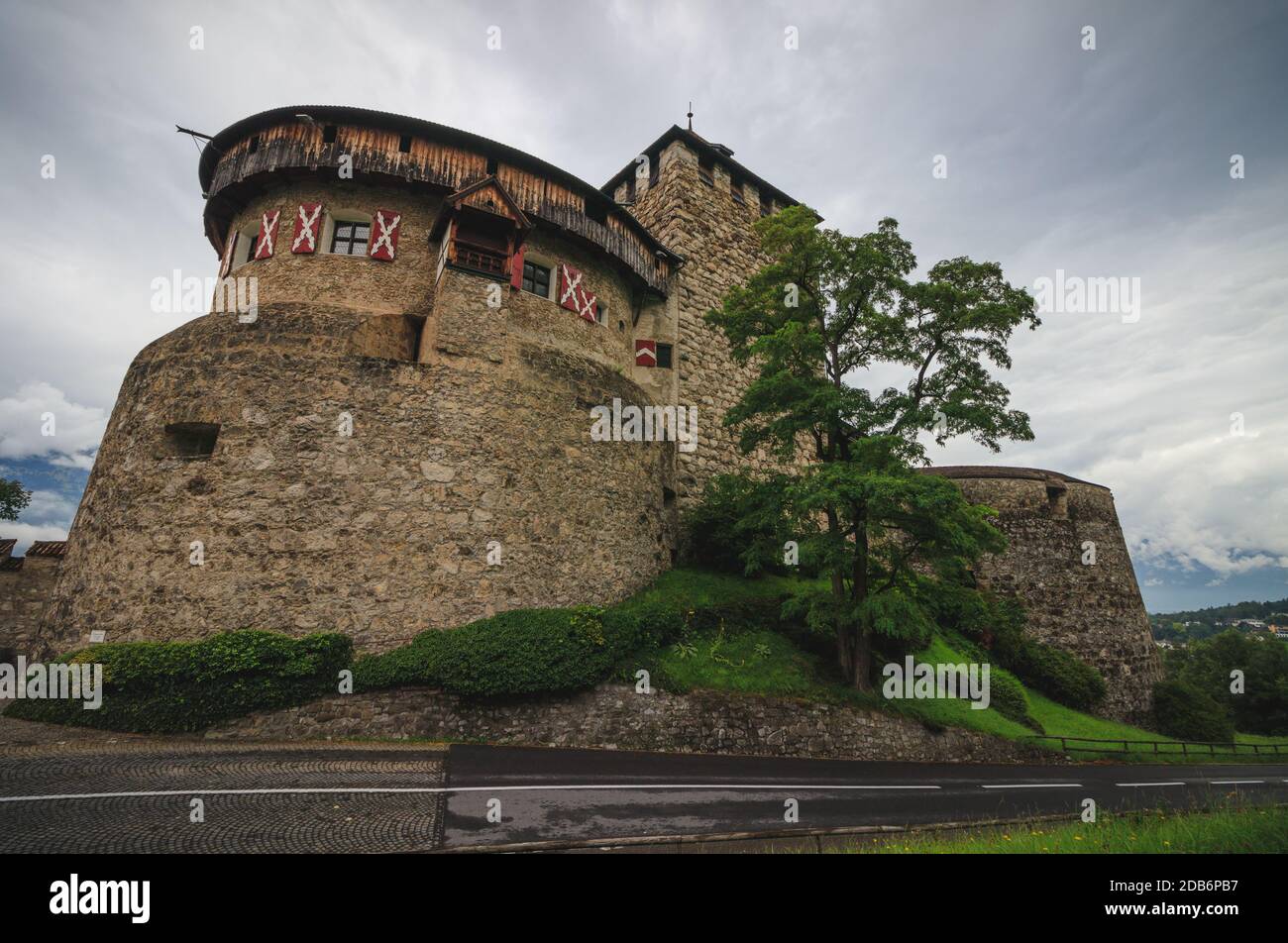 Schloss Vaduz, Liechtenstein Turm, Schloss Stockfoto