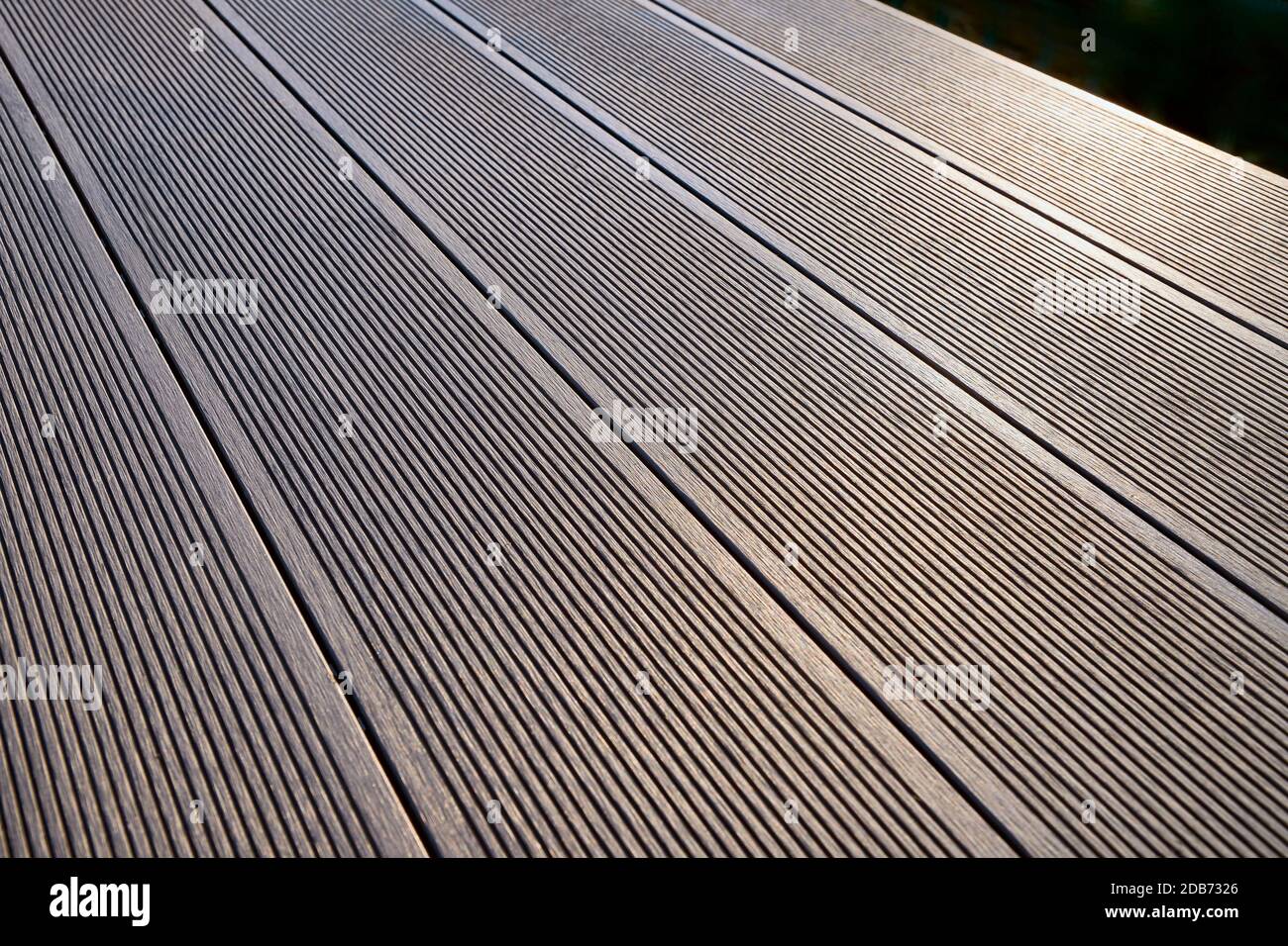 WPC Holz Kunststoff Composit Deck Textur Stockfoto