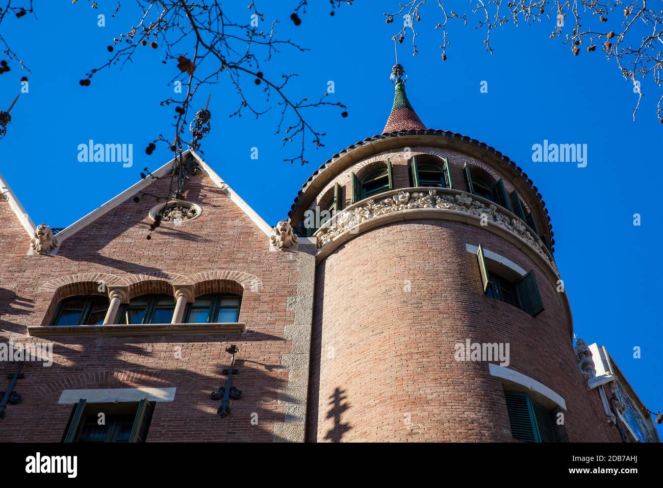 Casa de les Punxes in Barcelona Spanien Stockfoto