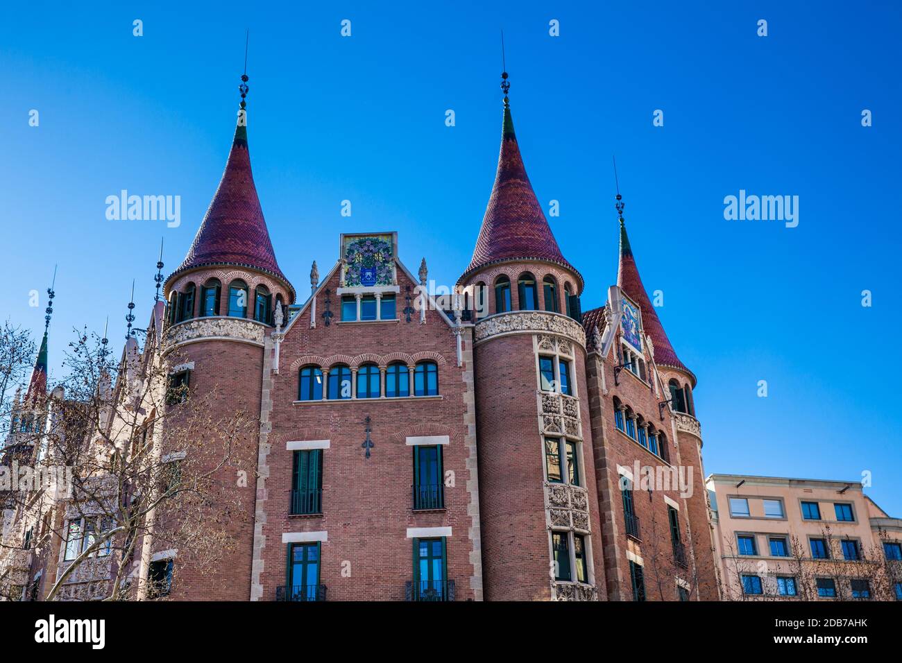 Casa de les Punxes in Barcelona Spanien Stockfoto