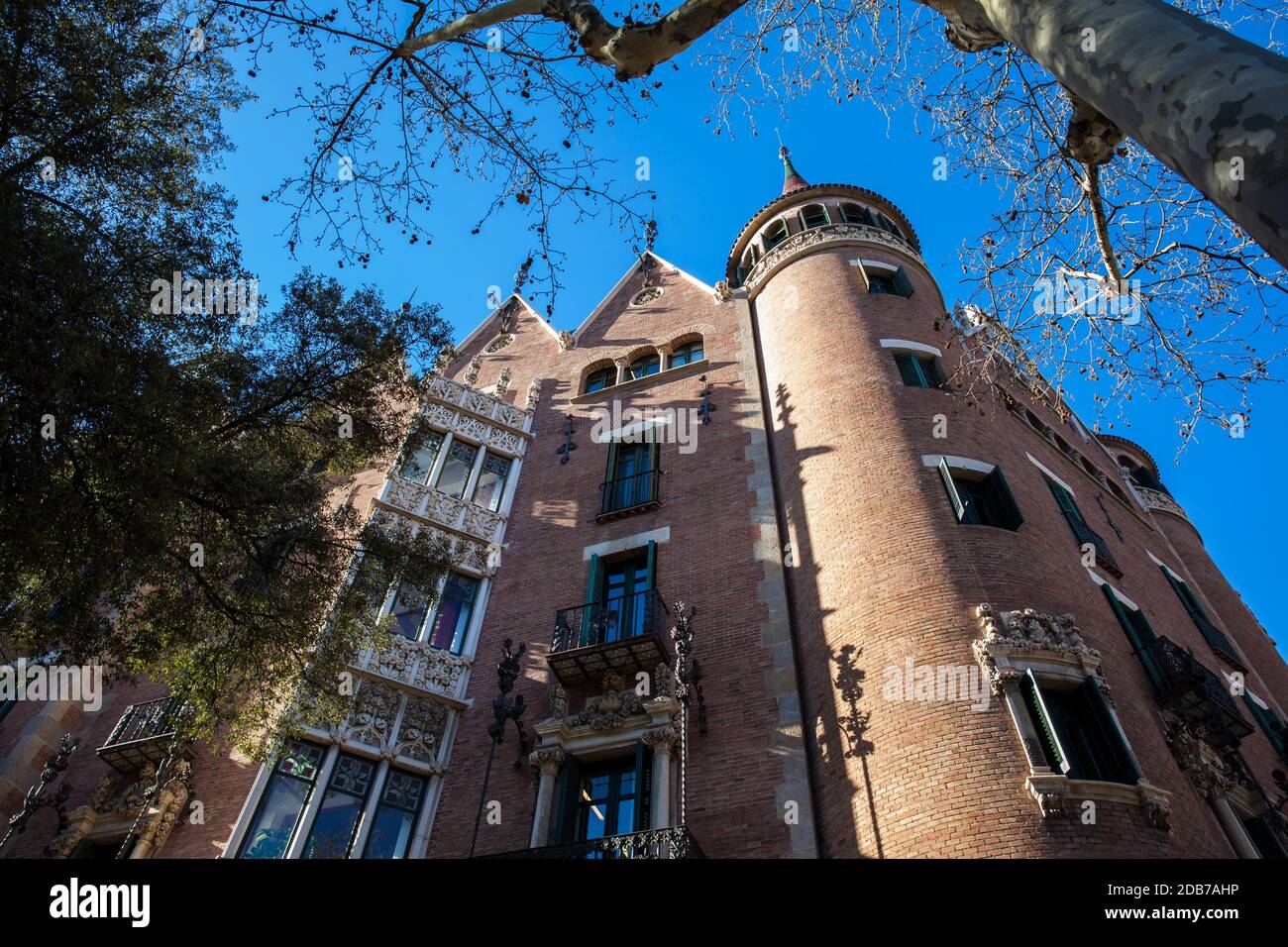 Casa de les Punxes in Barcelona Spanien Stockfoto