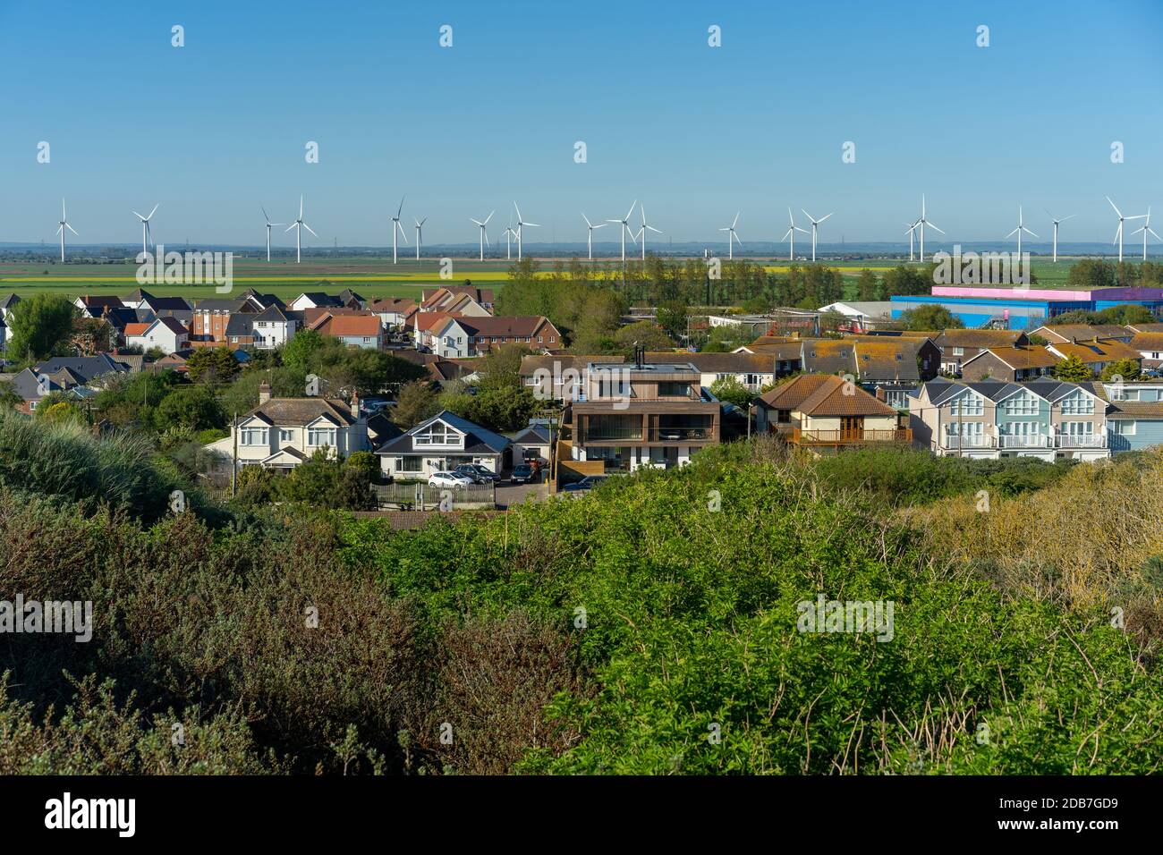Die Kleine Cheyne Windfarm Sussex Stockfoto