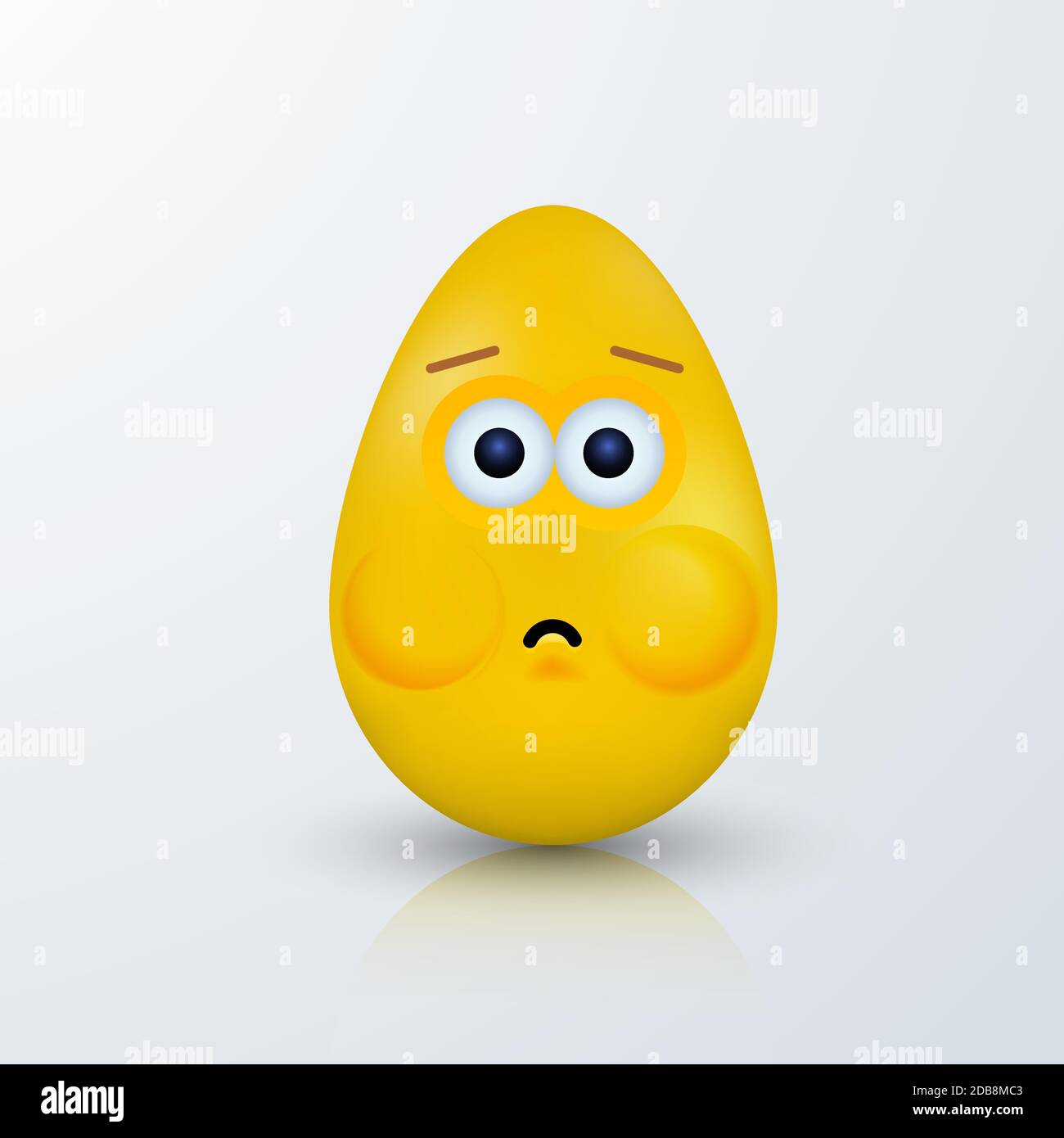 Vector Moderne ostern Emoji Ei mit Schatten. Stock Vektor