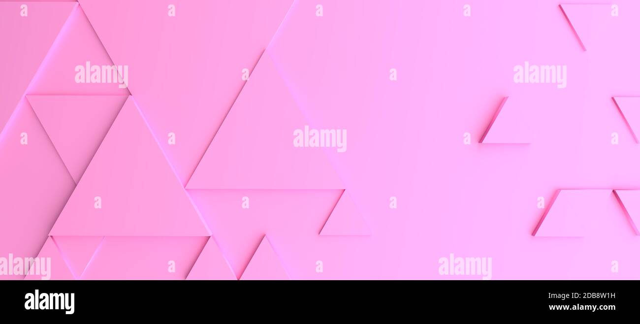 Abstrakt moderne rosa Dreieck Hintergrund, 3d-Rendering Stockfoto