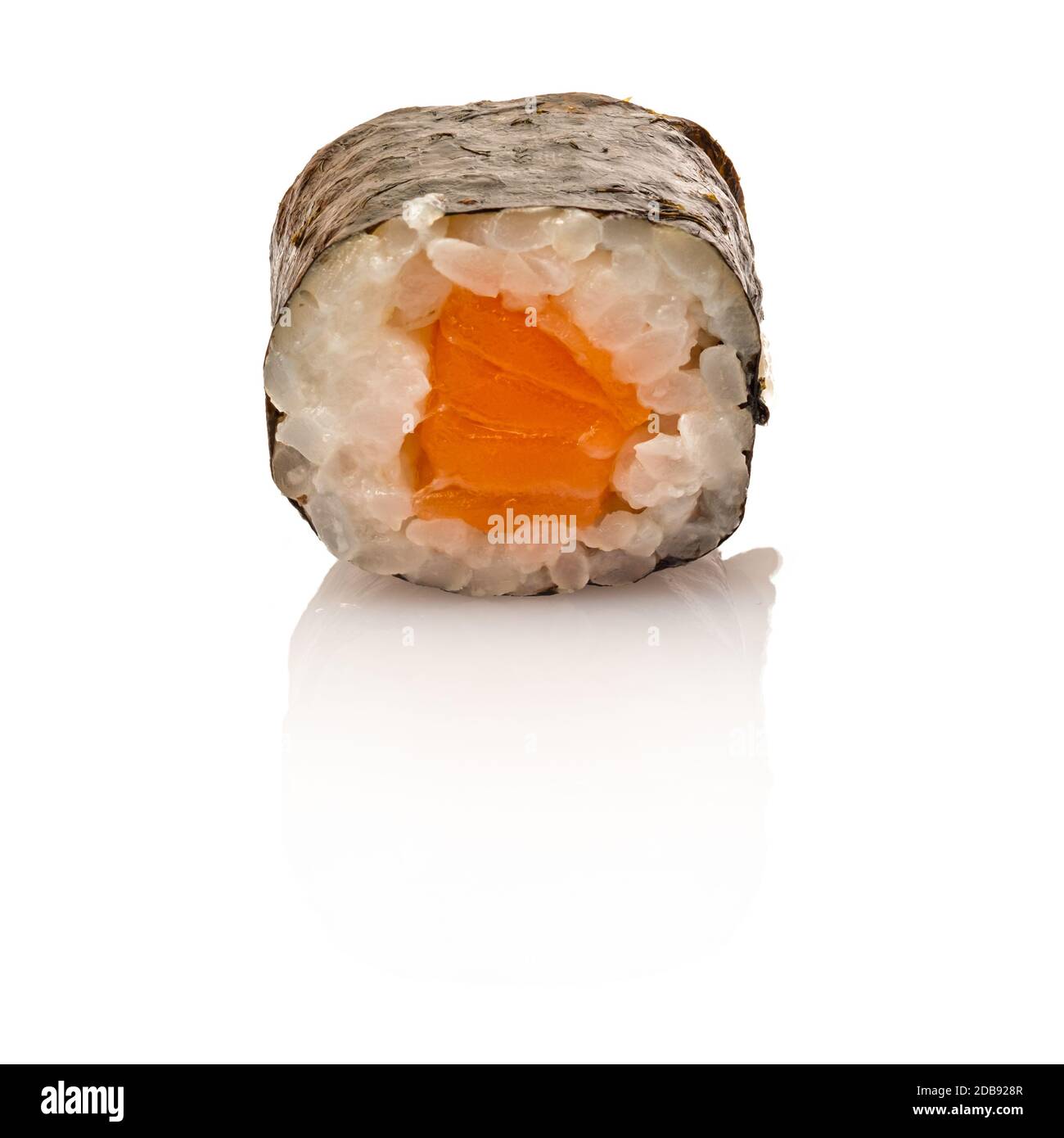 Hosomaki Maki Sushi mit Lachsnaht Stockfoto
