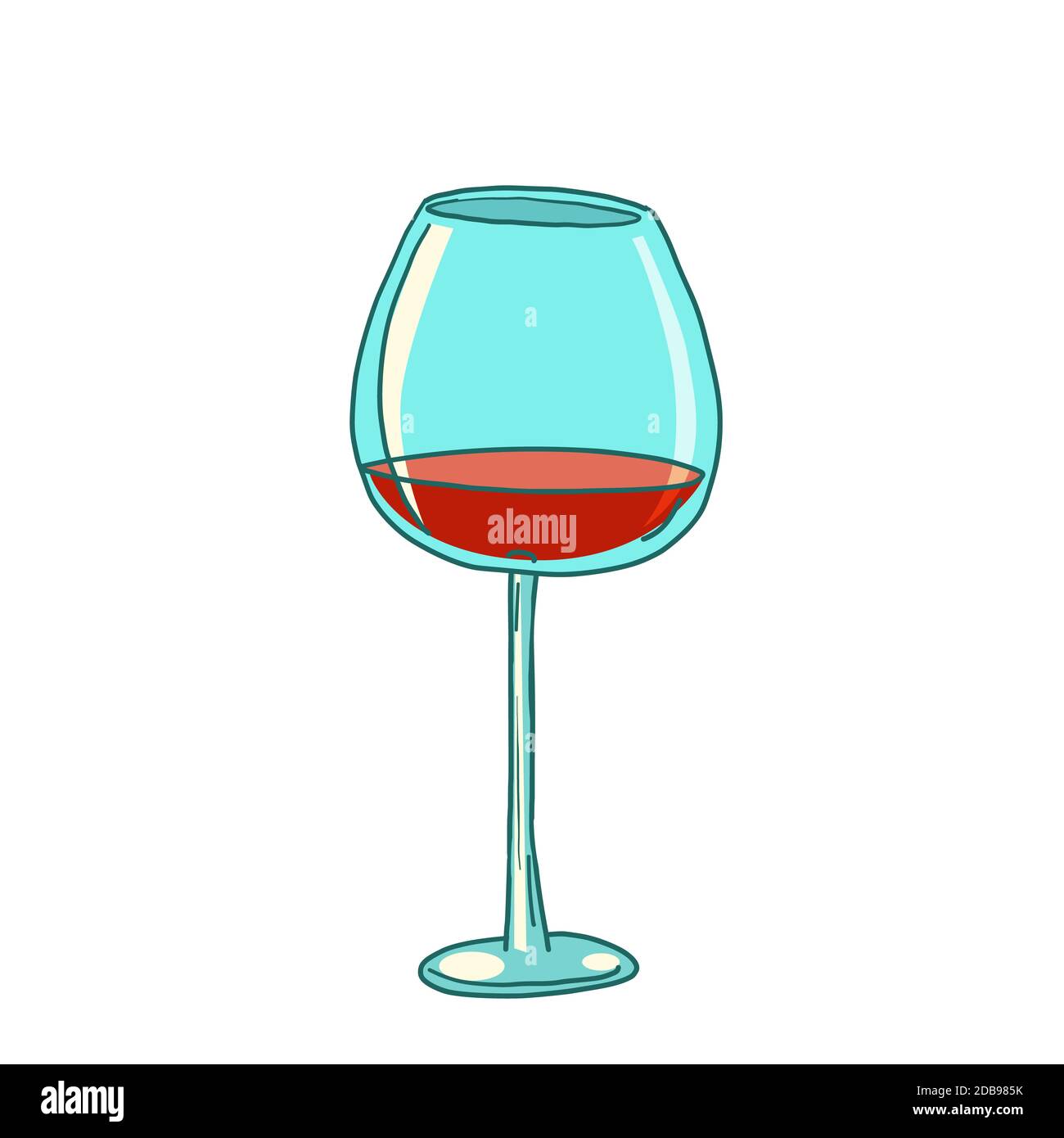 Cartoon Glass Red Wine Stockfotos und -bilder Kaufen - Alamy