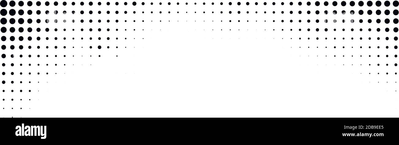 Viele Punkte auf einem weißen Hintergrund Panorama Stock Vektor