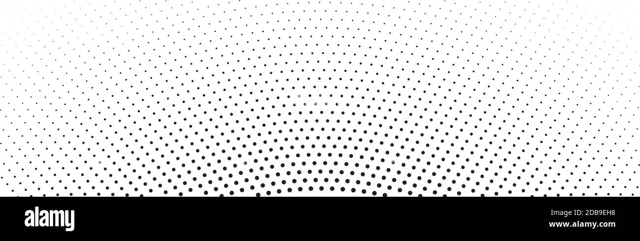 Viele Punkte auf einem weißen Hintergrund Panorama Stock Vektor