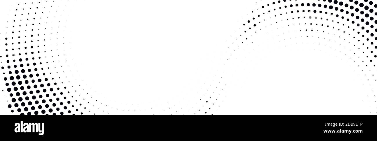 Viele Punkte auf einem weißen Hintergrund Panorama Stock Vektor