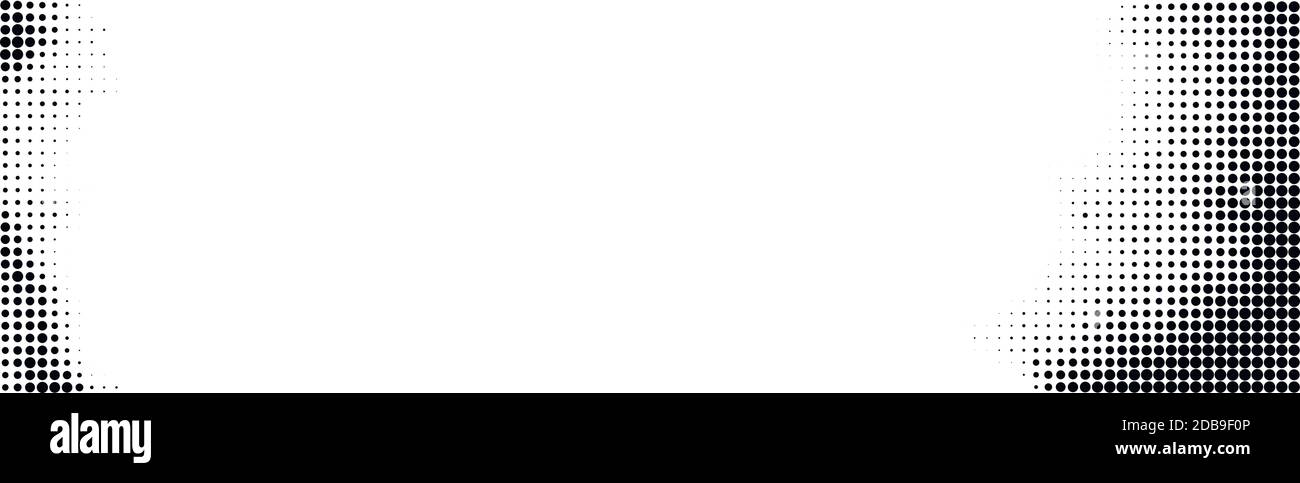 Viele Punkte auf einem weißen Hintergrund Panorama Stock Vektor