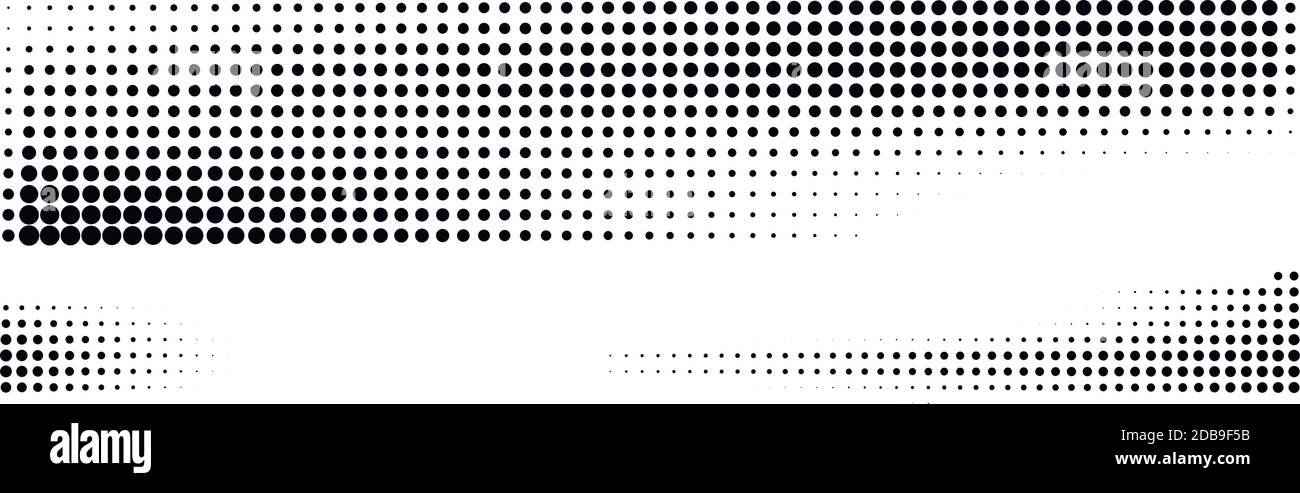 Viele Punkte auf einem weißen Hintergrund Panorama Stock Vektor