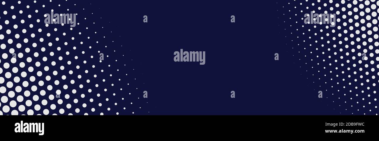 Viele Punkte auf einem blauen Panorama-Hintergrund - Vektor-Illustration Stock Vektor