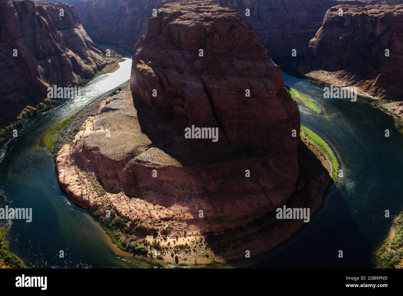 Horseshoe Bend of Colorado River in der Nähe von Page, Arizona Stockfoto