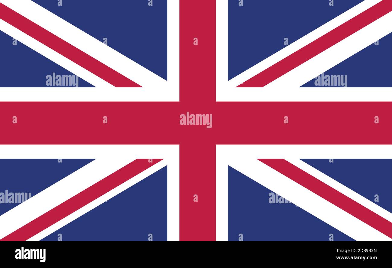 Britische Nationalflagge in exakten Proportionen - Vektorgrafik Stock Vektor