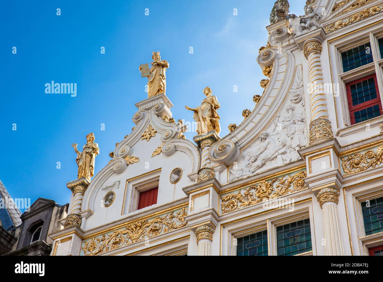 Brügge, Belgien - März 2018: Die Kammern Gebäude am Schlossplatz in Brügge Stockfoto