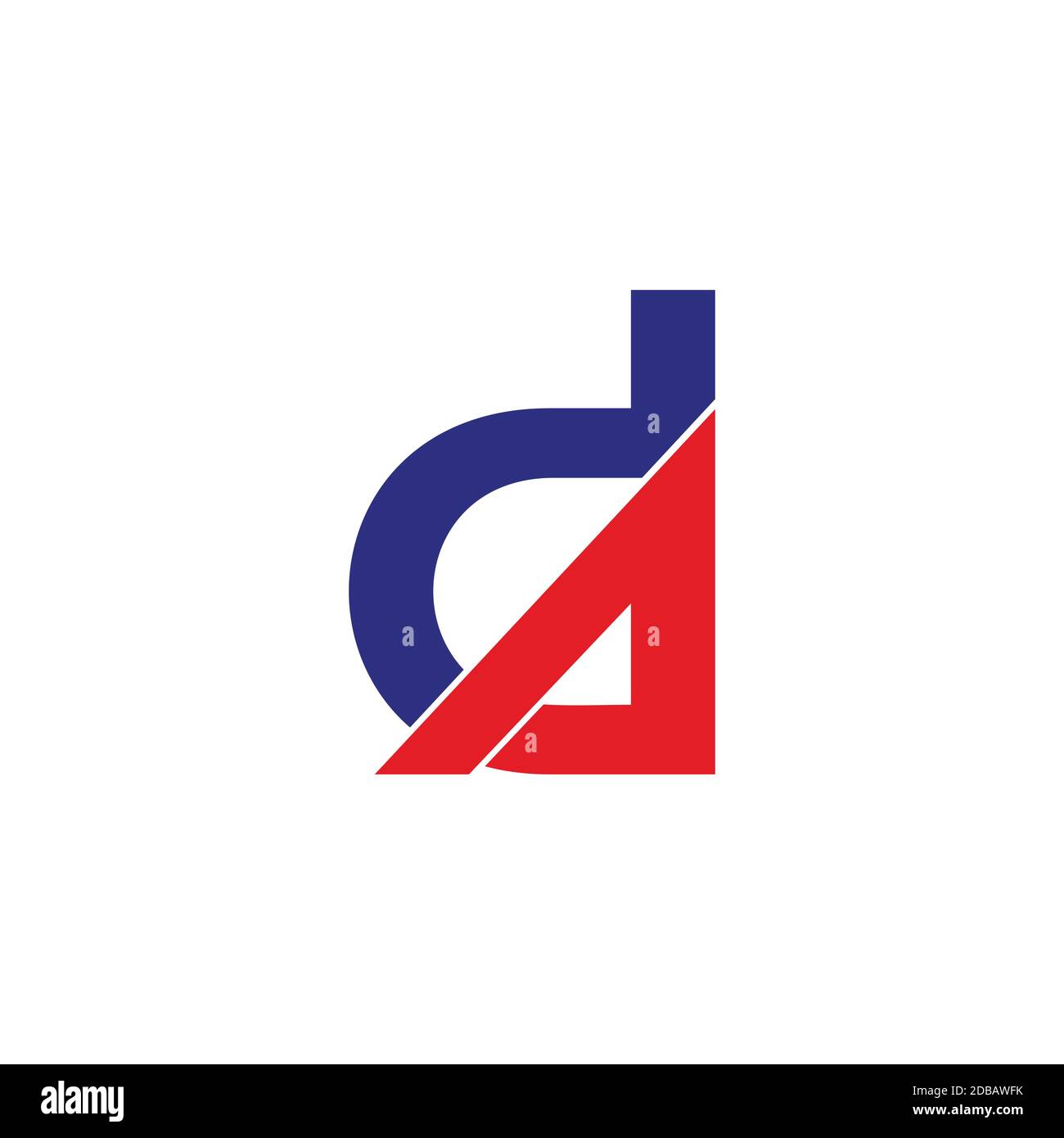 Abstrakt Brief ad Bewegung bunte Pfeil einfache Logo Vektor Stock Vektor