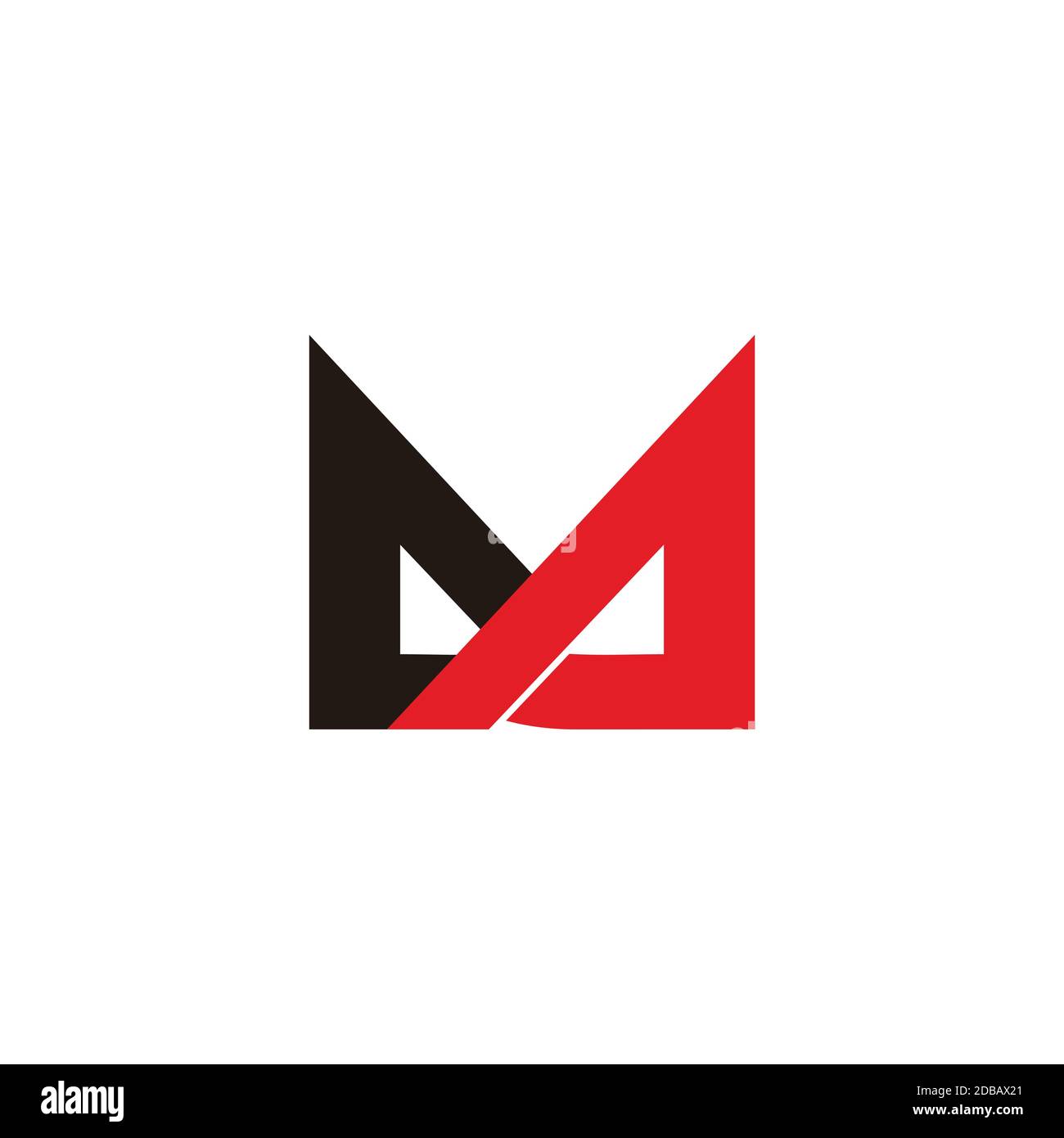 Buchstabe ma Dreieck Pfeil bunte geometrische Logo Vektor Stock Vektor