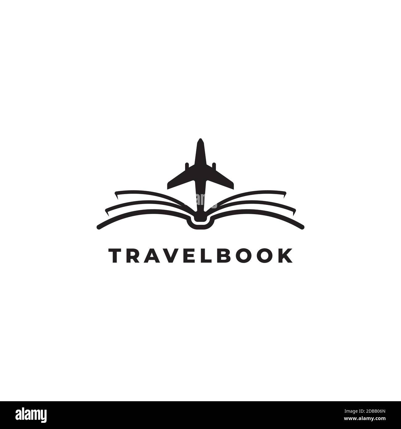 Luftfahrt Buch Logo Design Symbol Vektor Vorlage Stock Vektor